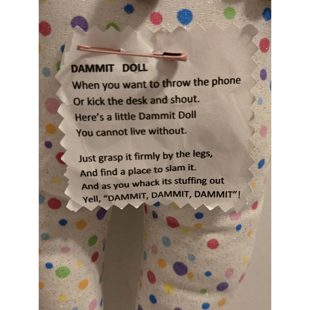 Dammit Doll Stress Reliever Novelty Item. - Picture 3 of 4